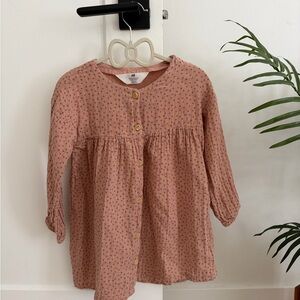 H&M Mauve Pink Button-Front Baby Dress